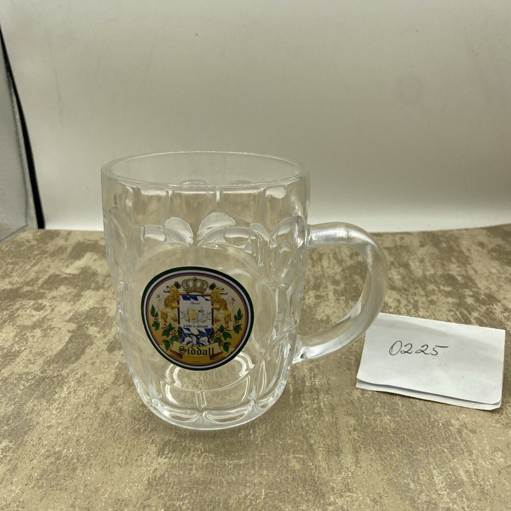 Warwick Castle Souvenir England~Siddall~Dimple Glass Beer Mug Craft Brewery